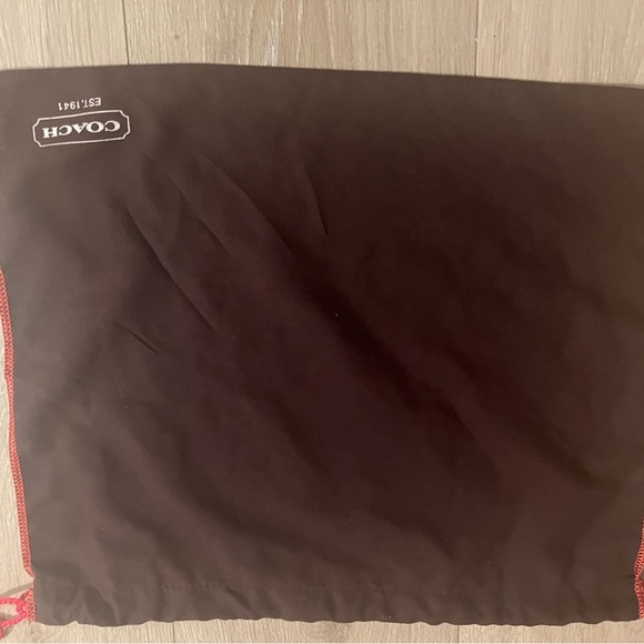 Coach Dark Brown Bag with Red Accents - Picture 15 of 15